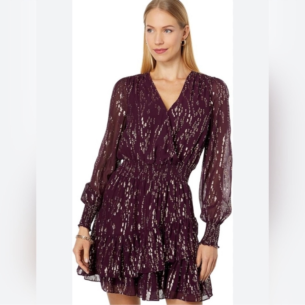 LILLY PULITZER JOELLA DRESS PURPLE SPLATTER SIZE 10